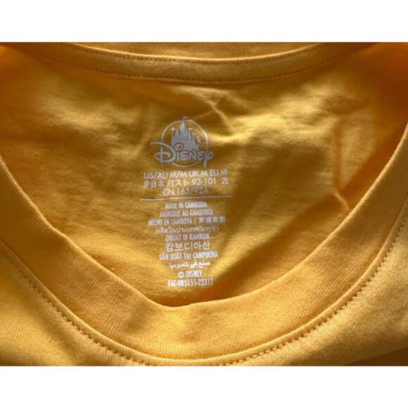 NEW Walt Disney World Parks Womens Tank Top Med Yellow Mickey Mouse Graphic Tee - Picture 5 of 5